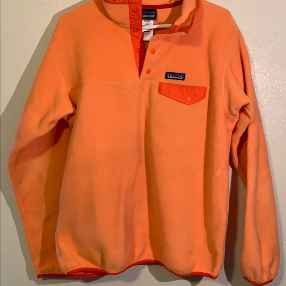 Patagonia synchilla orange size large